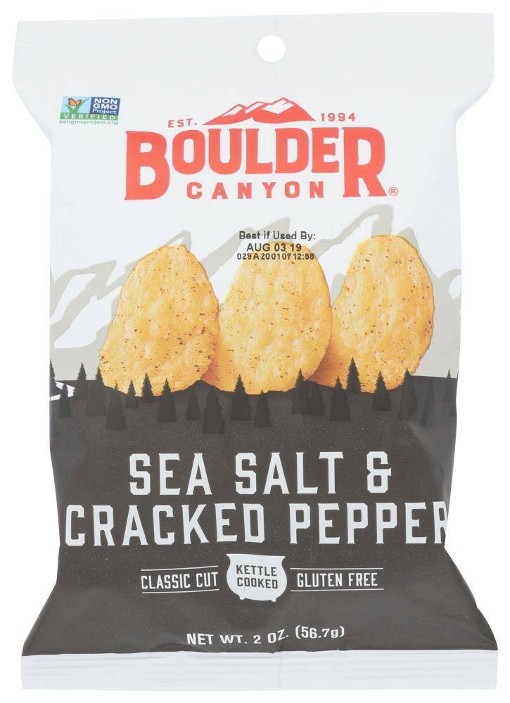 Boulder Canyon Kettle Cooked Potato Chips - Sea Salt & Cracked Pepper