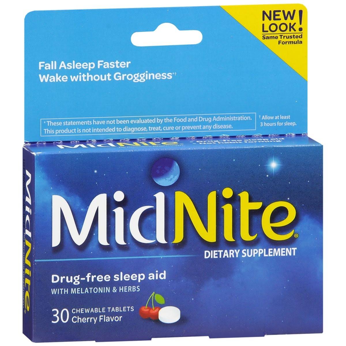 Midnite Natural Sleep Aid - 30ct, Cherry Flavor