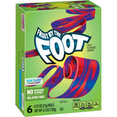 Fruit by the Foot Berry Tie-Die Fruit Flavored Snacks - 0.75oz, 6ct