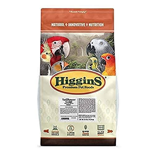Higgins Safflower Gold Natural Parrot Food - 25lbs