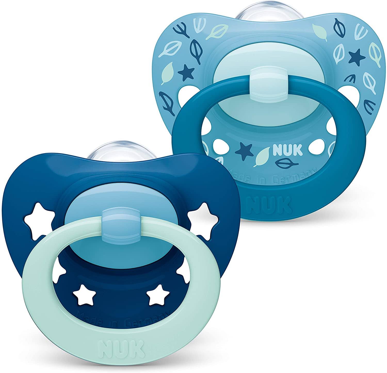 NUK Signature Silicone Soothers - Blue