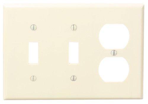 Leviton 3-Gang Switch and Outlet Wall Plate - Ivory