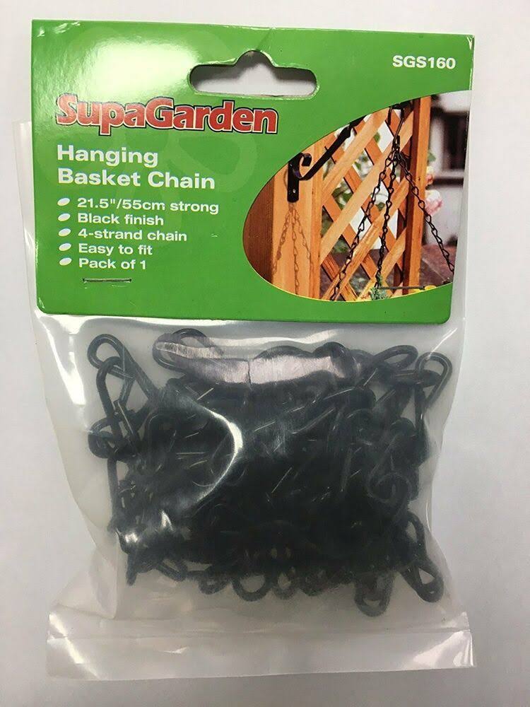 Supagarden Hanging Basket Chain Black Heavy Duty 21.5, 4 Strand Chain