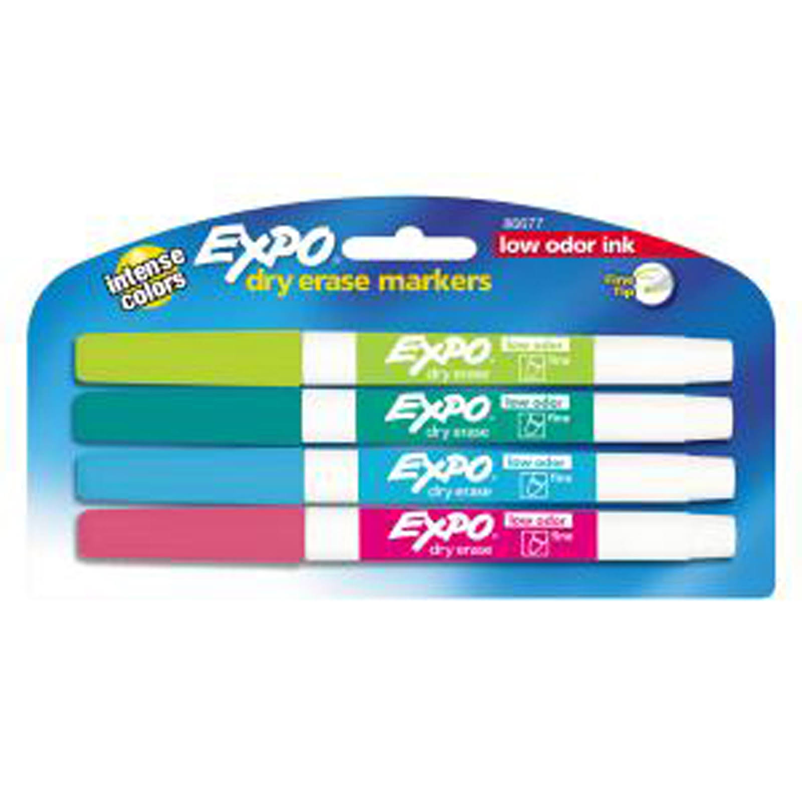 Expo Dry Erase Fine Tip Markers, Assorted - 4 count