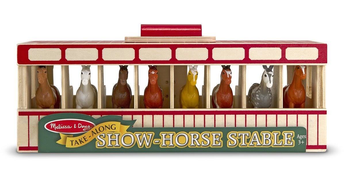 Melissa & Doug Take-Along Show-Horse Stable - 8 Piece