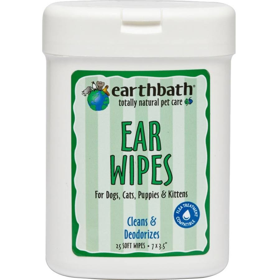 Earthbath All Natural Specialty Pet Ear Wipes - 25 Wipes