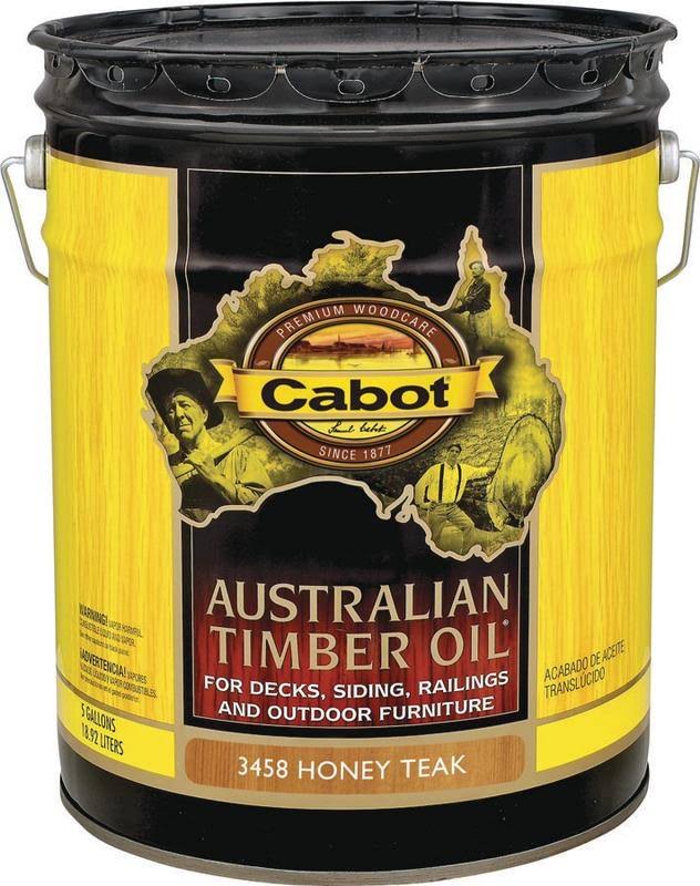 Cabot 3458 Honey Teak Australian Timber Oil - 5 Gallons