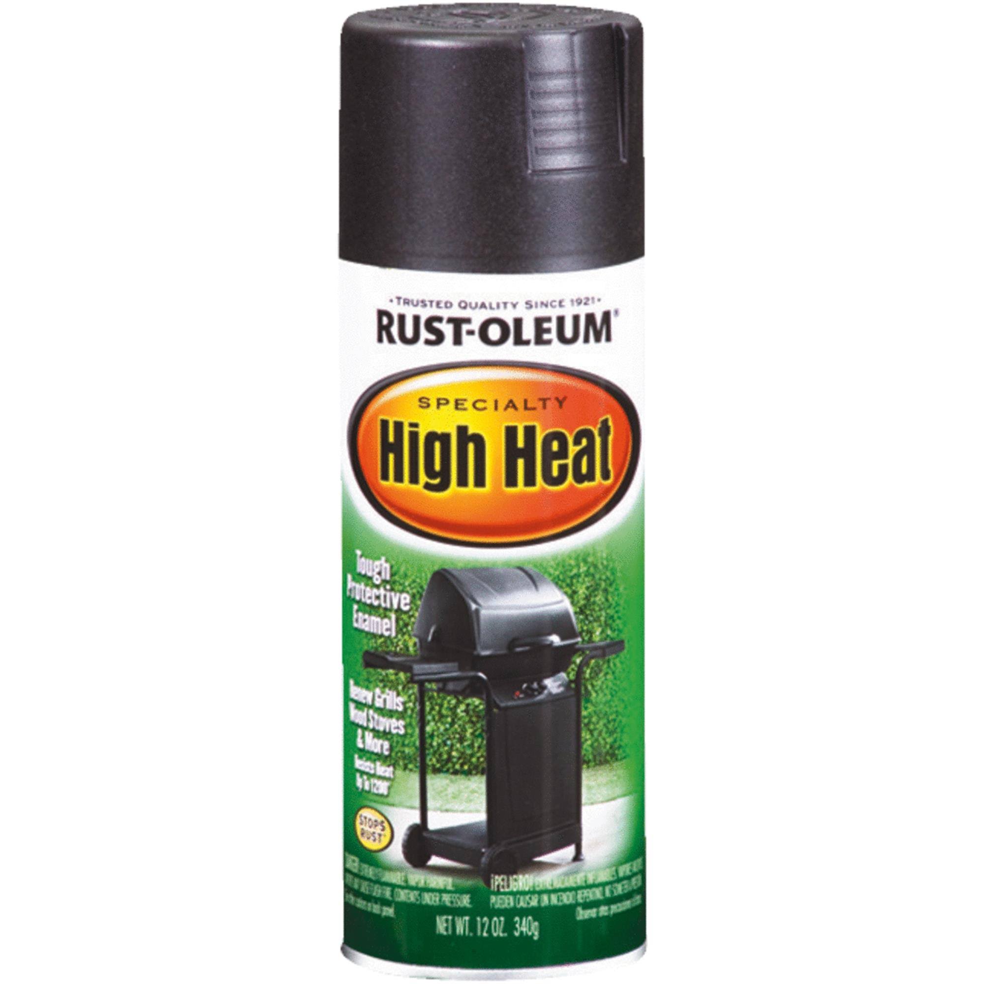 Rust-Oleum 7778830 High Heat Spray Paint, 12 oz, Black