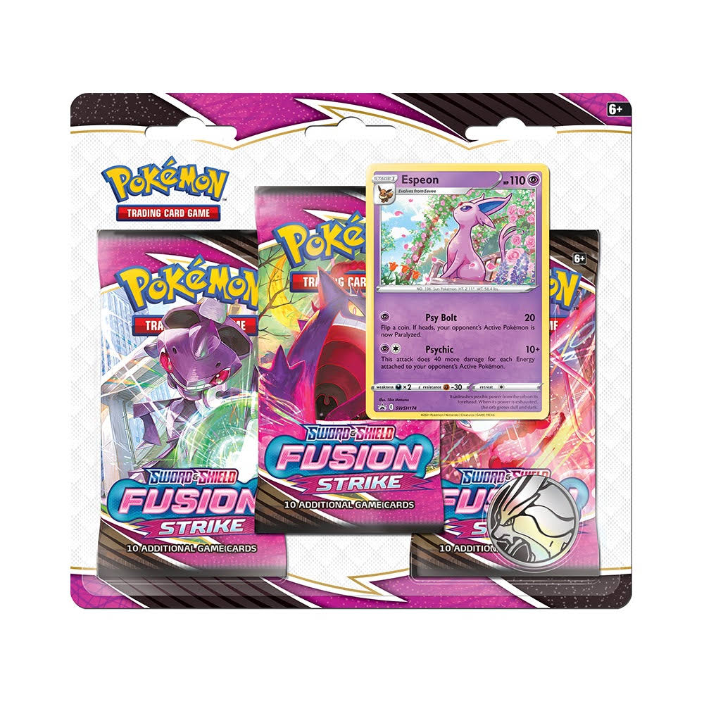 Pokemon Sword and Shield Fusion Strike 3-Pack Blister