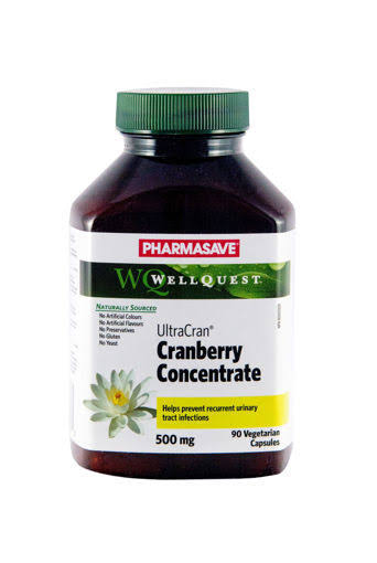 PHARMASAVE WELLQUEST ULTRACRAN CRANBERRY CONCENTRATE CAPSULE 500MG 90S