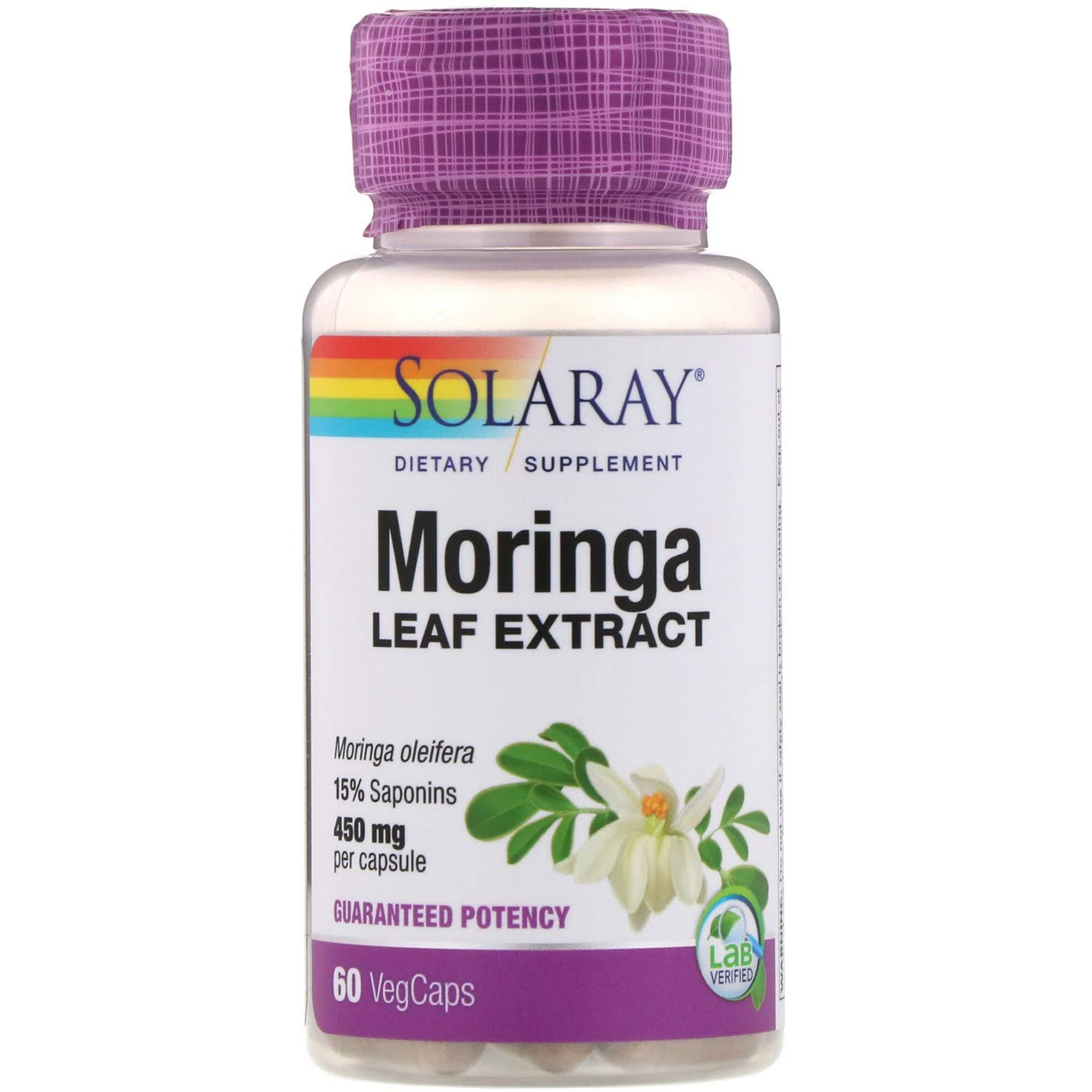 Solaray Moringa Leaf Extract 450 MG 60 VegCaps
