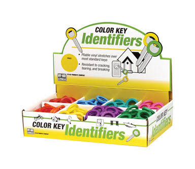 Hy-ko Kb131-200 Push Button Key Identifiers, Multi-colored - 200 pack