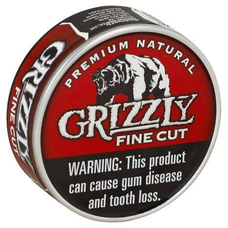Grizzly Snuff, Moist, Fine Cut, Premium Natural - 1.2 oz