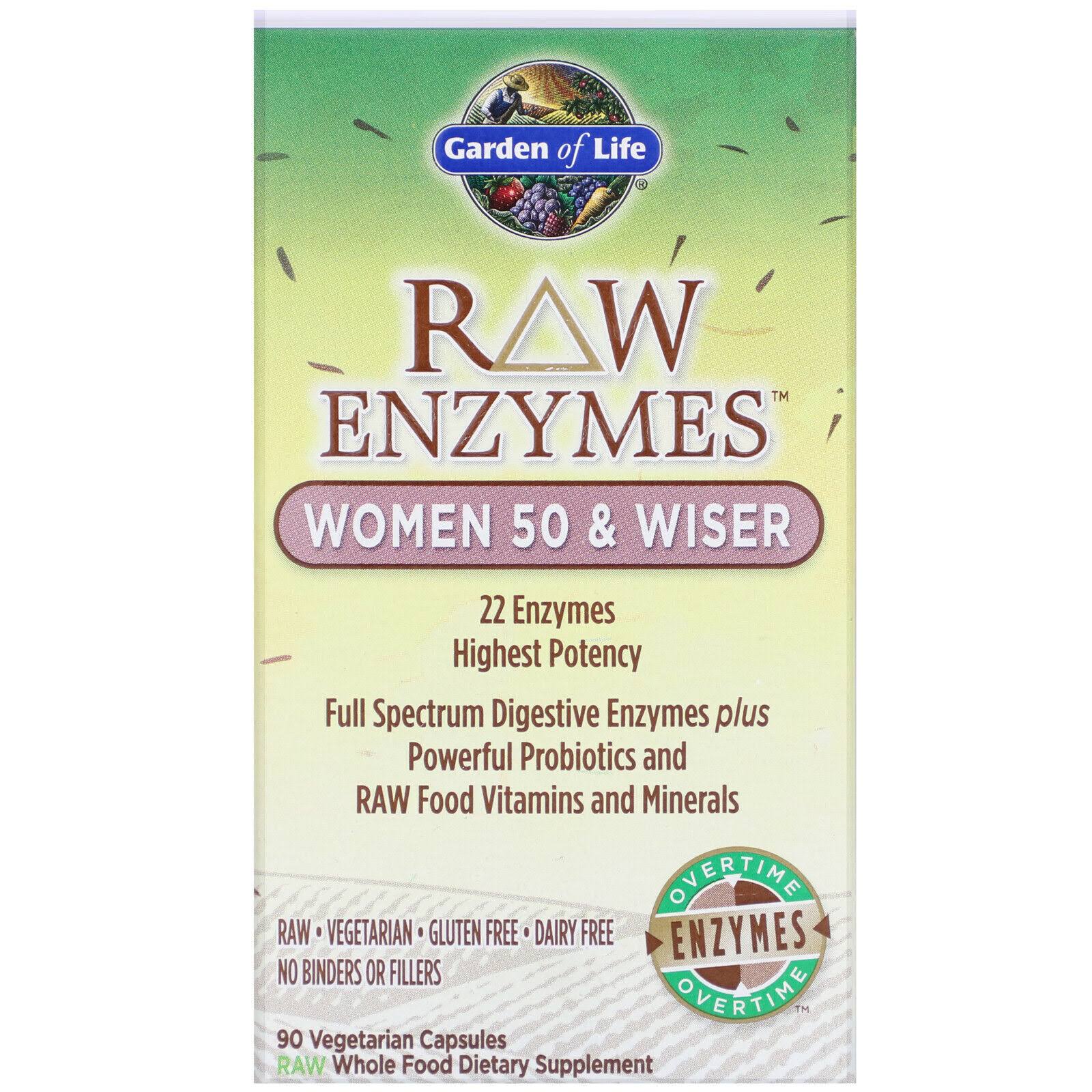 Garden of Life Raw Enzymes Women 50 & Wiser - 90 Capsules