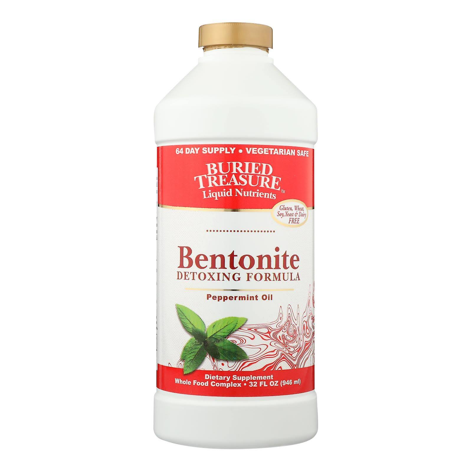Buried Treasure Bentonite Detoxing Supplement Formula - Peppermint Oil, 32oz