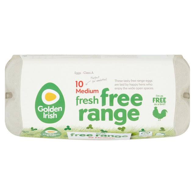 Golden Irish Fresh Free Range Eggs - 10pk, Medium