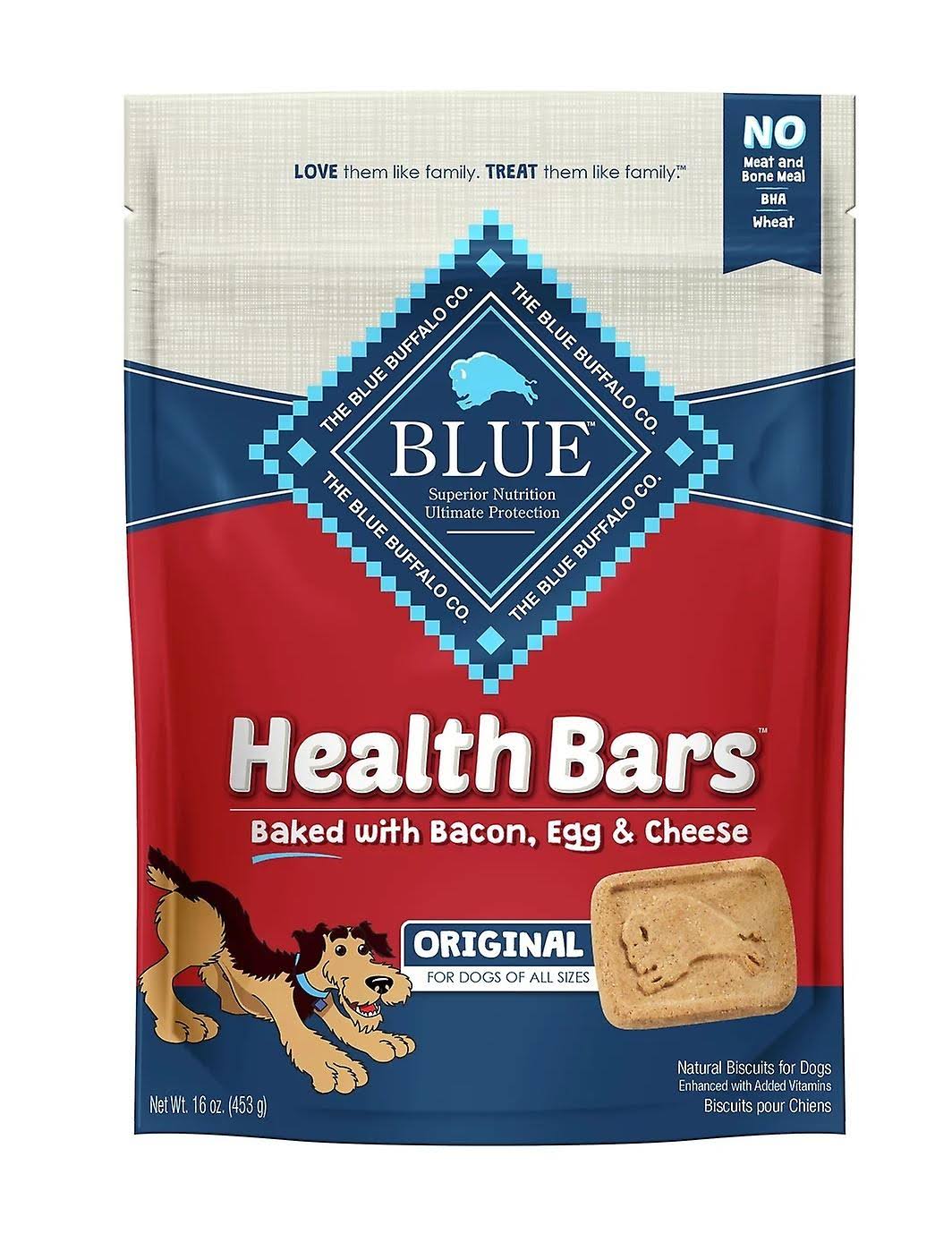 Blue Buffalo Health Bars for Dogs - Baked with Bacon, Egg and Cheese, 16oz