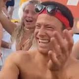 Joe Swash pictured chatting to blonde beauty on his Ibiza stag do after partner Stacey called him a 'liability'