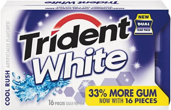 Trident White Gum - Cool Rush, 16pcs