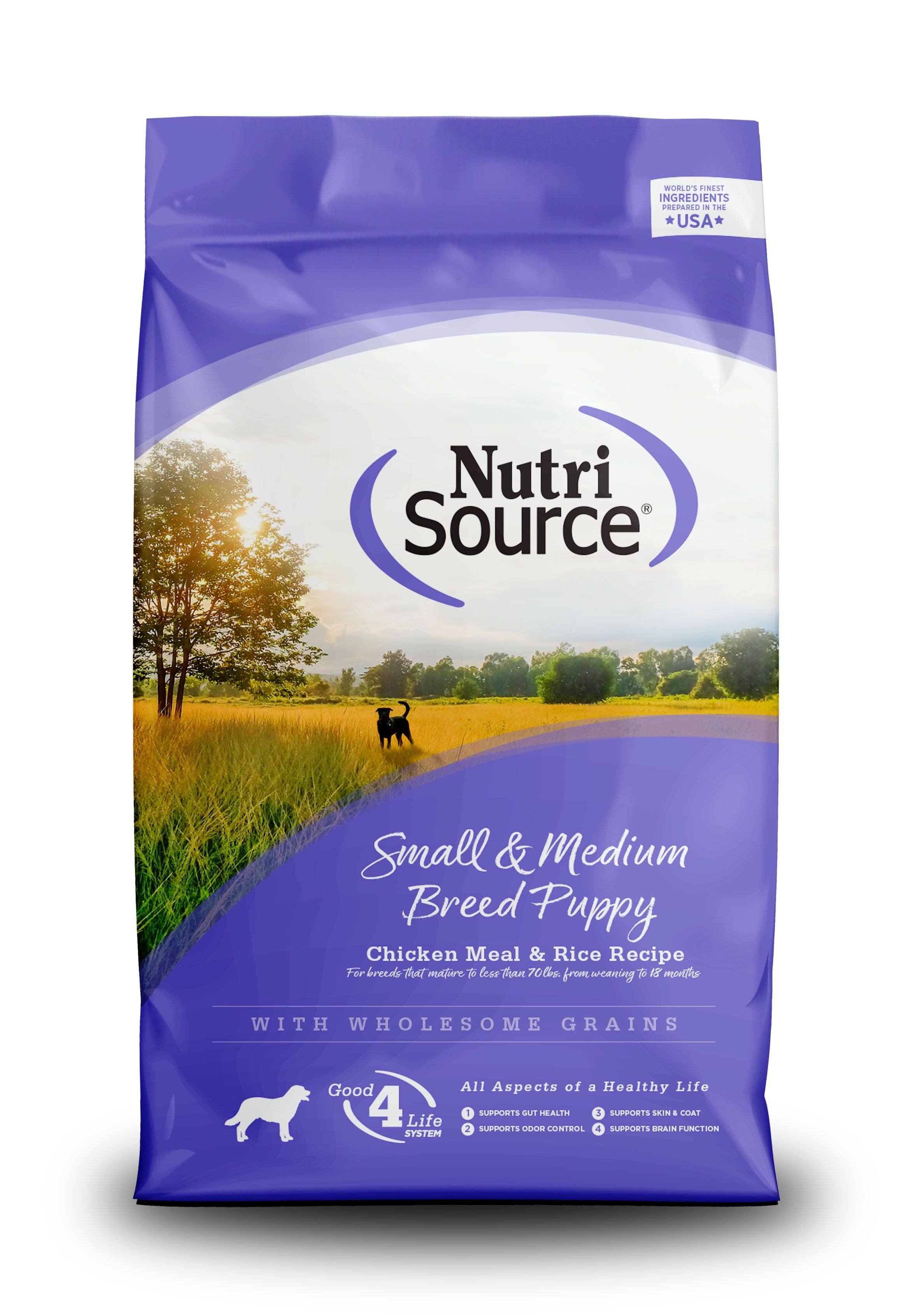 NutriSource Chicken & Rice Small/Medium Breed Puppy Dry Dog Food 15lb