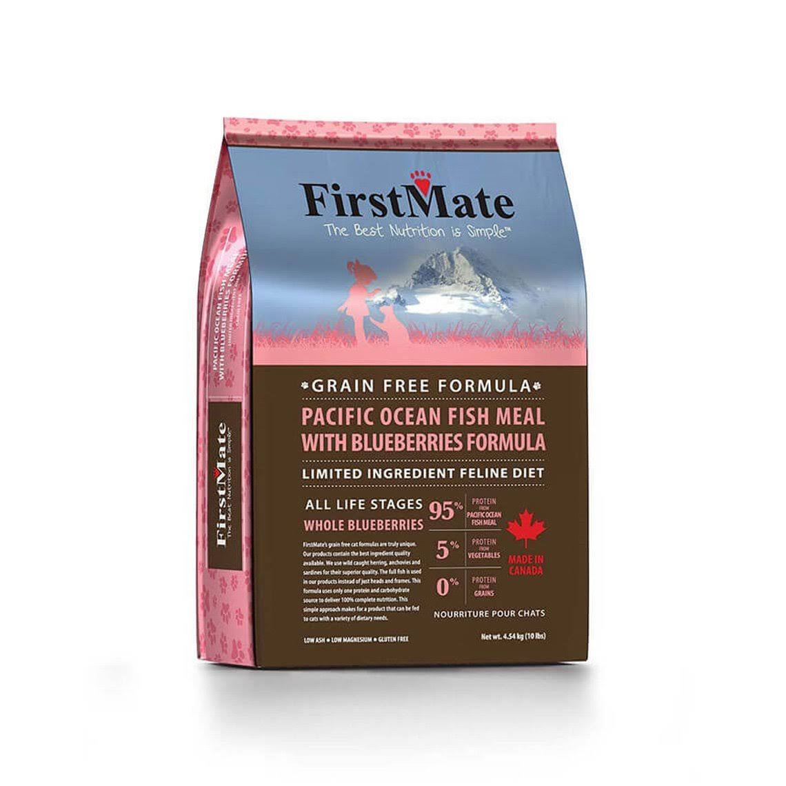 First Mate Adult Cat Dry Food - Pacific Ocean Fish Meal & Blueberries, 4.54kg