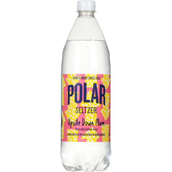 Polar Seltzer, Upside Down Plum, Winter - 33.8 fl oz