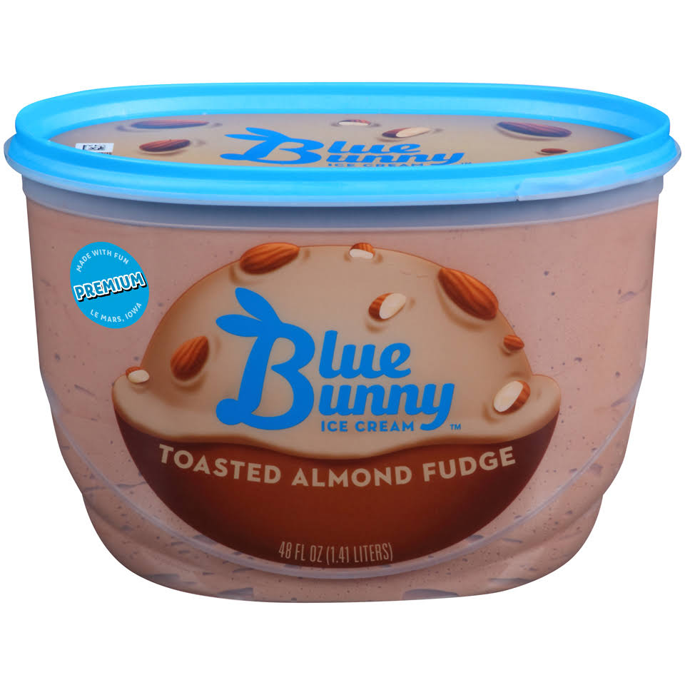 Blue Bunny Toasted Almond Fudge Ice Cream - 48oz
