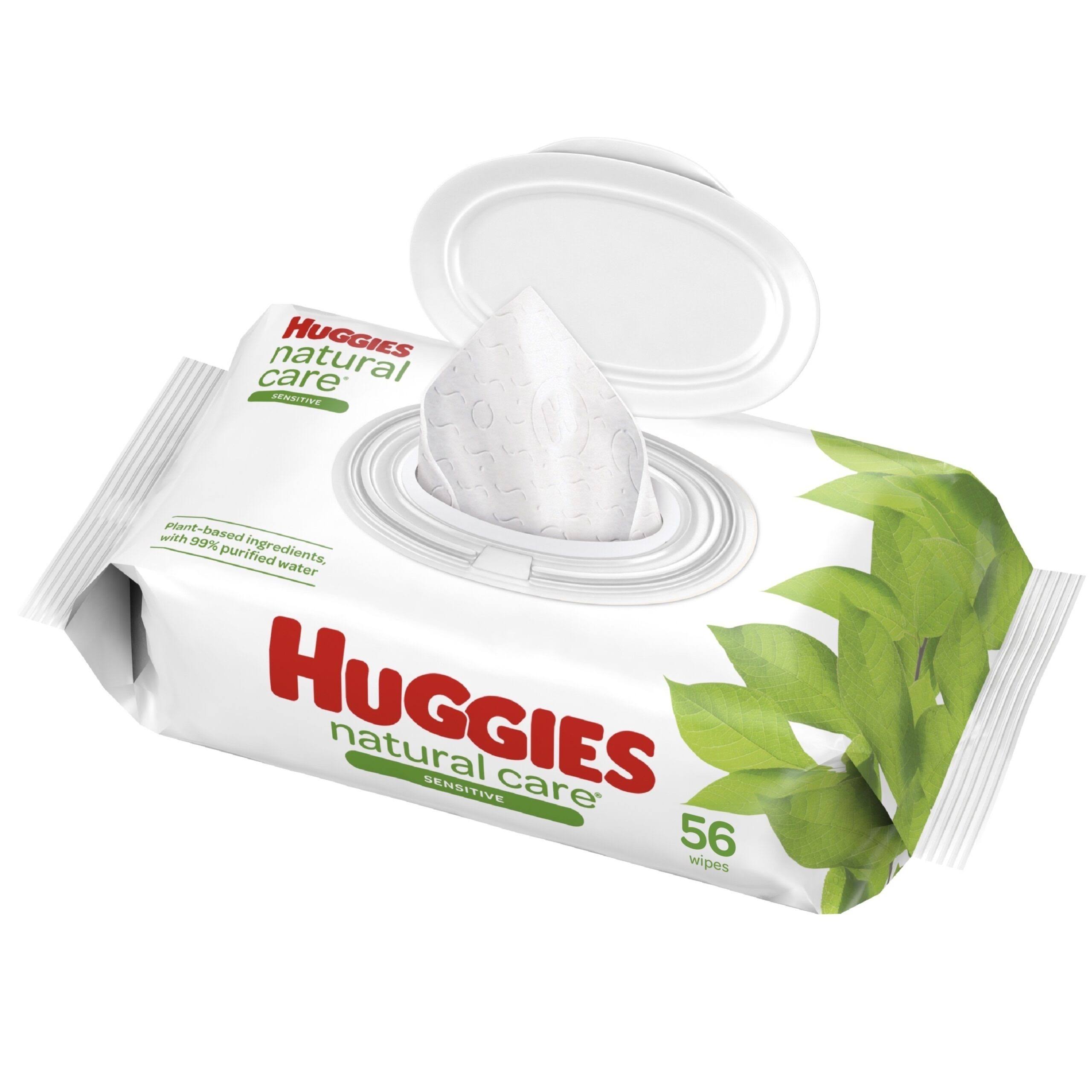 Huggies Natural Care Baby Wipes - Flip Top, Unscented, 56ct