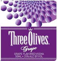 Three Olives Grape Vodka - 50 ml bottle