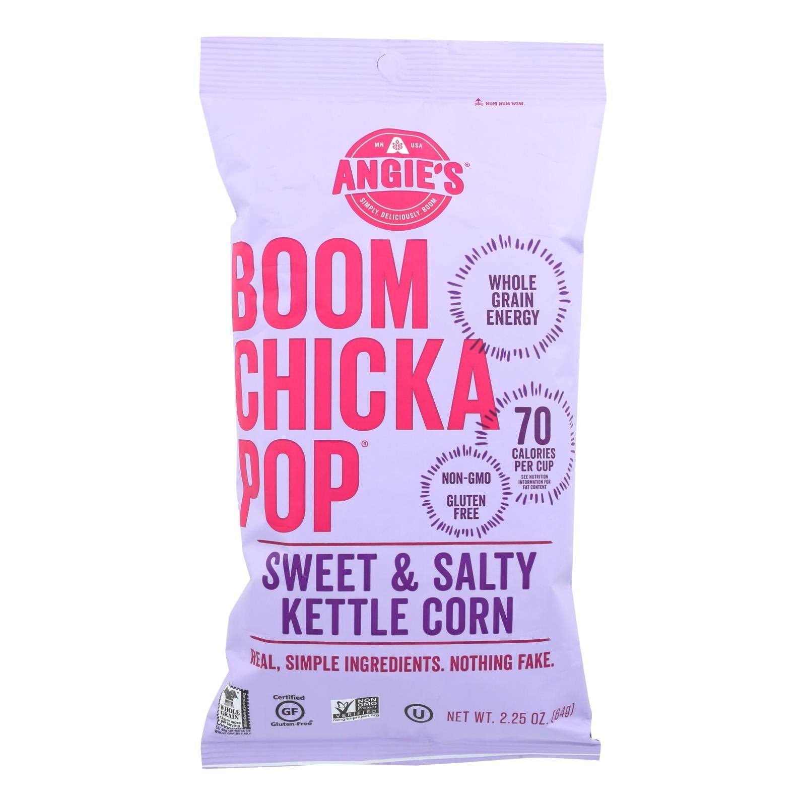 Angie's Kettle Corn Boom Chicka Pop Sweet And Salty Popcorn - 2.25 Oz - Pack of