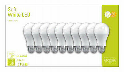 LED Light Bulb, Soft White Frosted, 760 Lumens, 10-Watts, 10-Pk. -93095552