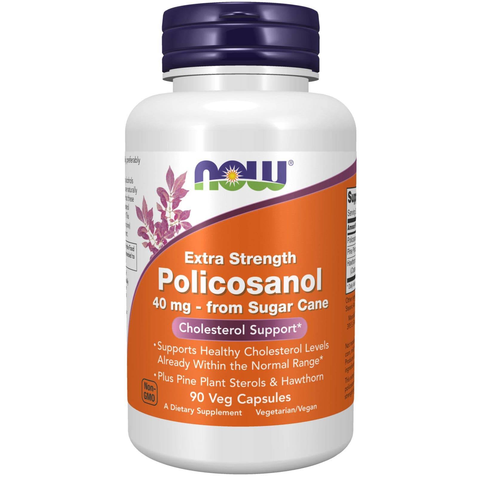 Now Foods Extra Strength Policosanol 40mg Capsules - x90