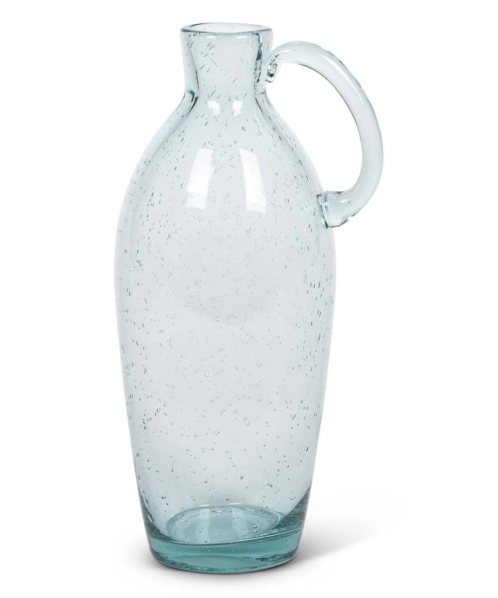 Lone Elm Studios Clear-Blue Side-Handle Glass Vase One-Size