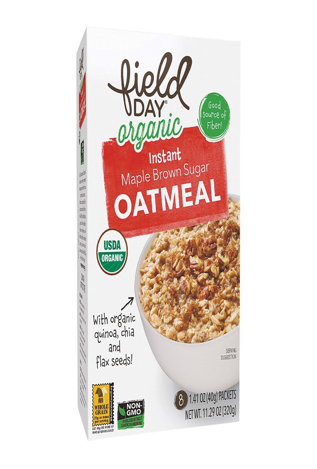 Field Day Organic Instant Maple Brown Sugar Oatmeal - Oatmeal - Case of 6 - 11.2 - Default Title