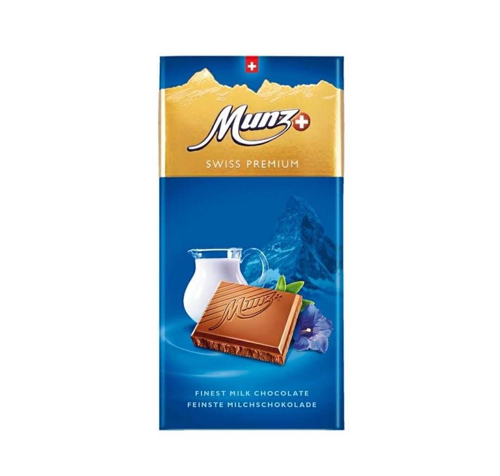 Munz Swiss Chocolate Bar - Milk Chocolate (100 Gram)