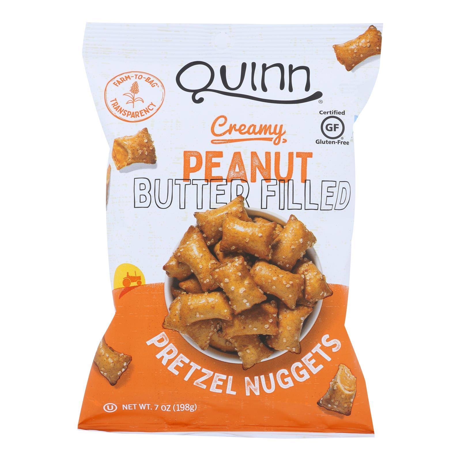 Quinn gluten Free peanut butter filled pretzel nuggets, 7 oz