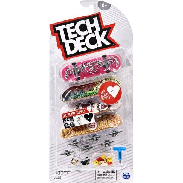 Tech Deck Ultra DLX Fingerboard 4-Pack Assortment, The Heart Supply