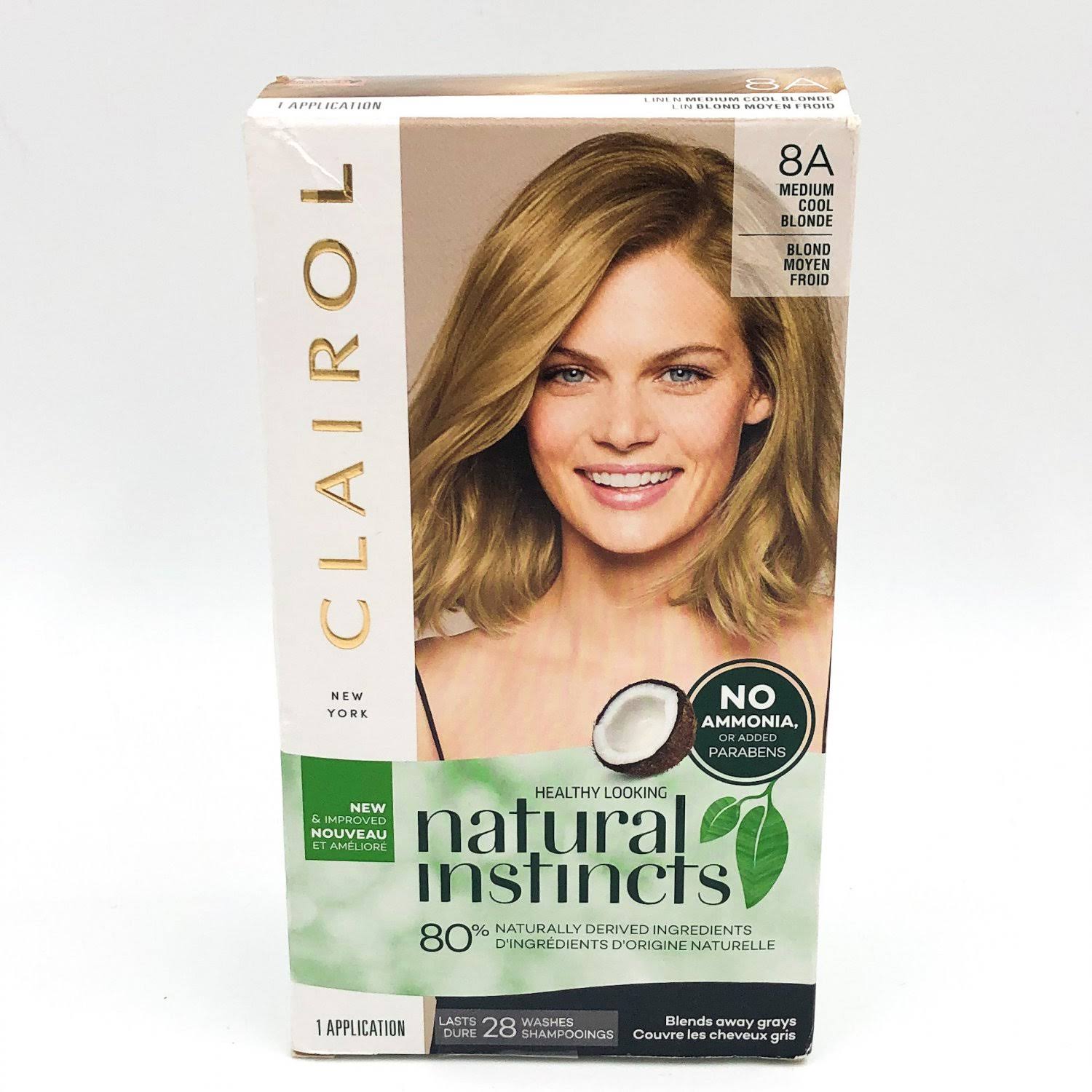 Clairol Natural Instincts 8A Linen Medium Cool Blonde Hair Color Dye