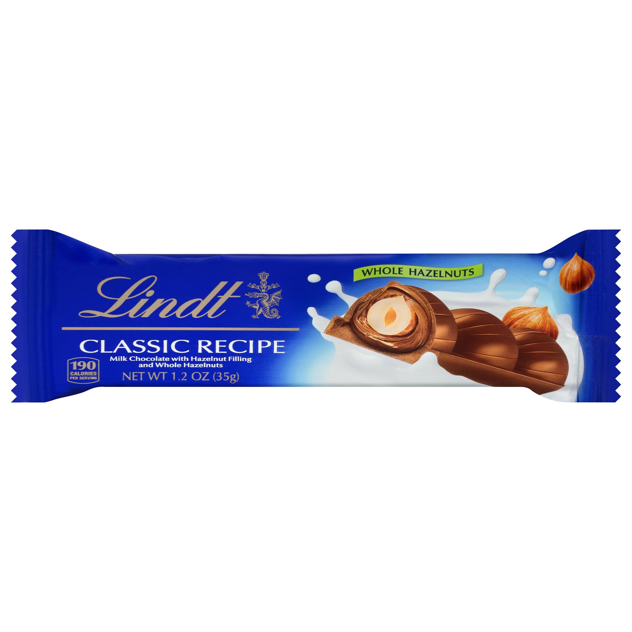 Lindt Classic Recipe Milk Chocolate, Whole Hazelnuts, Classic Recipe - 1.2 oz
