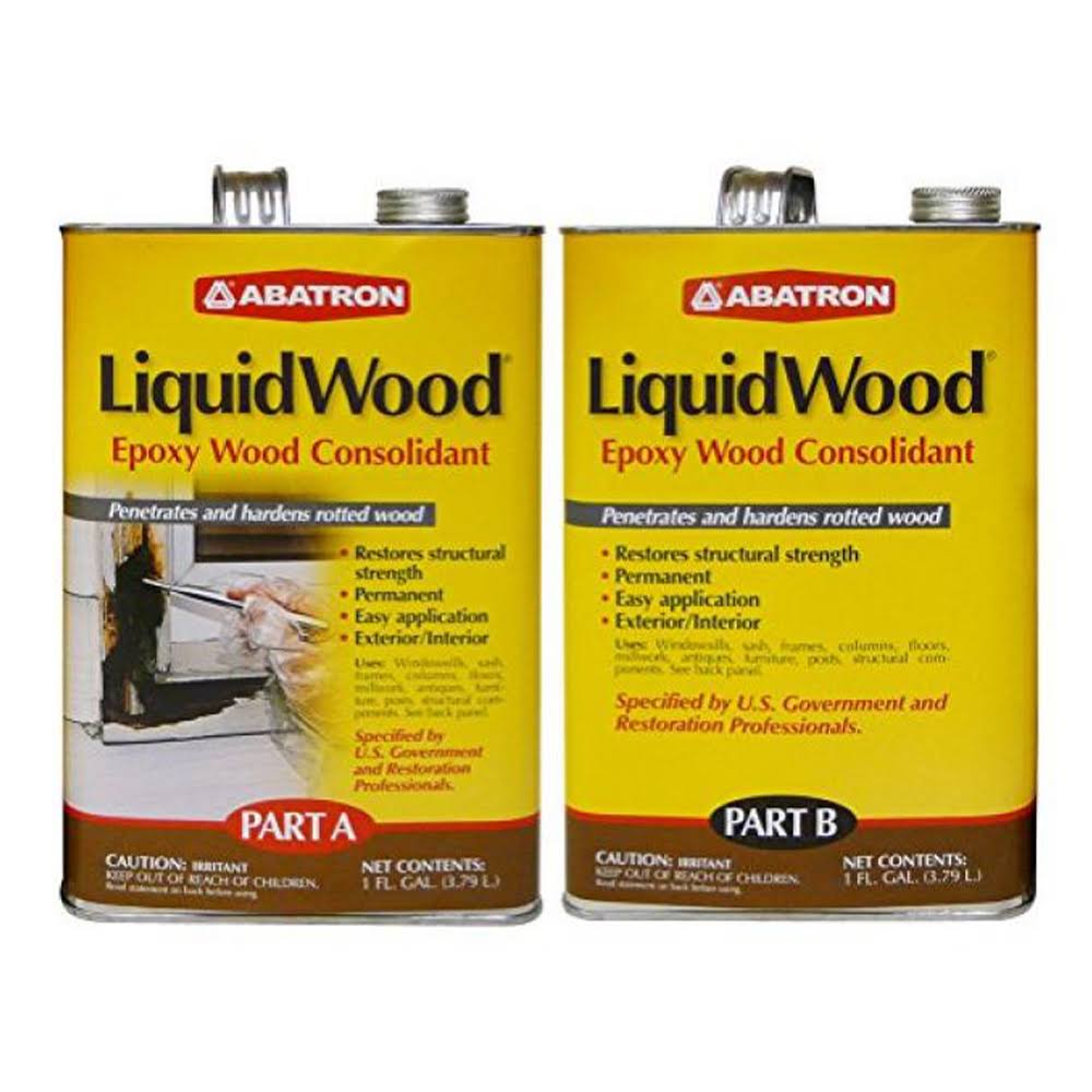 Abatron Liquidwood Epoxy Wood Consolidant Part A & Part B