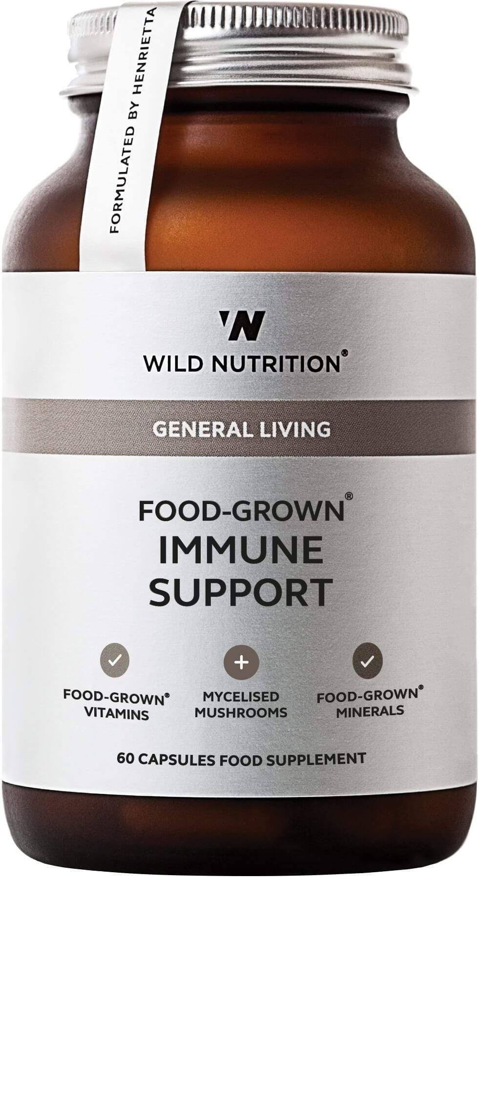 Wild Nutrition Food Grown Immune Support 60 Capsules
