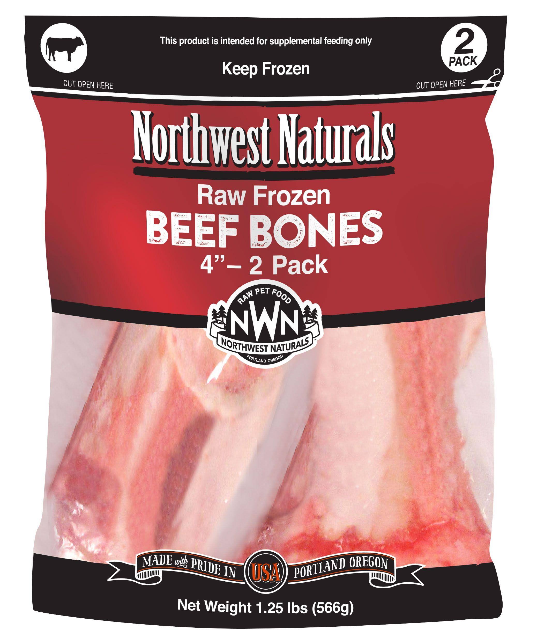 Northwest Naturals Raw Frozen Beef Marrow Bone 4" 2ct