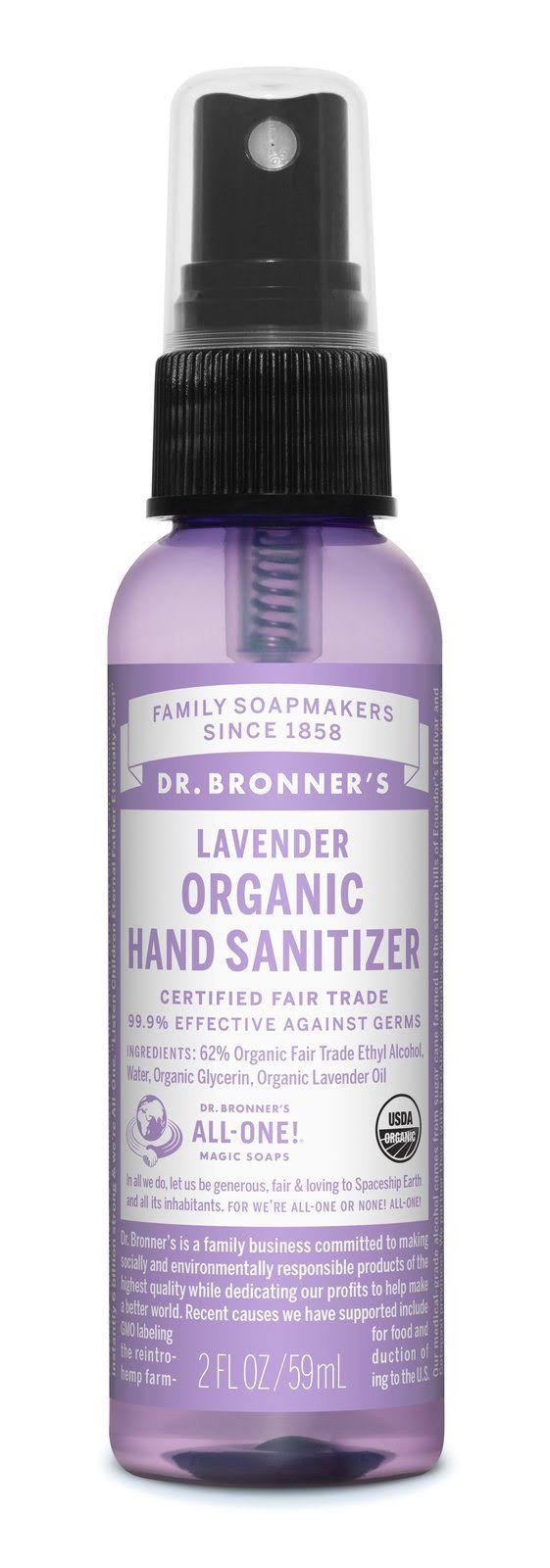 Dr. Bronner's Organic Hand Sanitizer - Lavender, 59ml