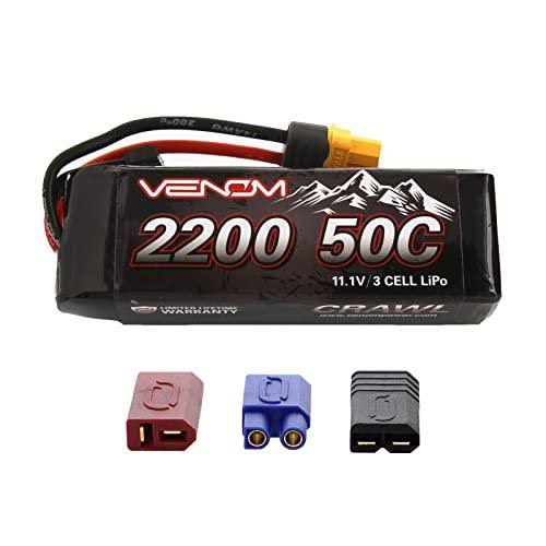 Venom 50C 3S 2200mAh 11.1V Lipo Battery w/Universal 2.0 Plugs 15190