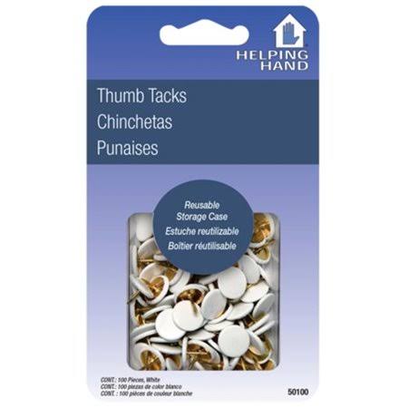 Helping Hands 50100 White Thumb Tacks 100 Count Pack Of 3