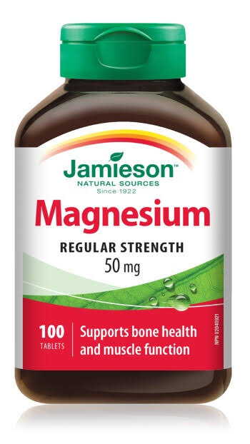 Jamieson Magnesium 50 mg 100 Tablets