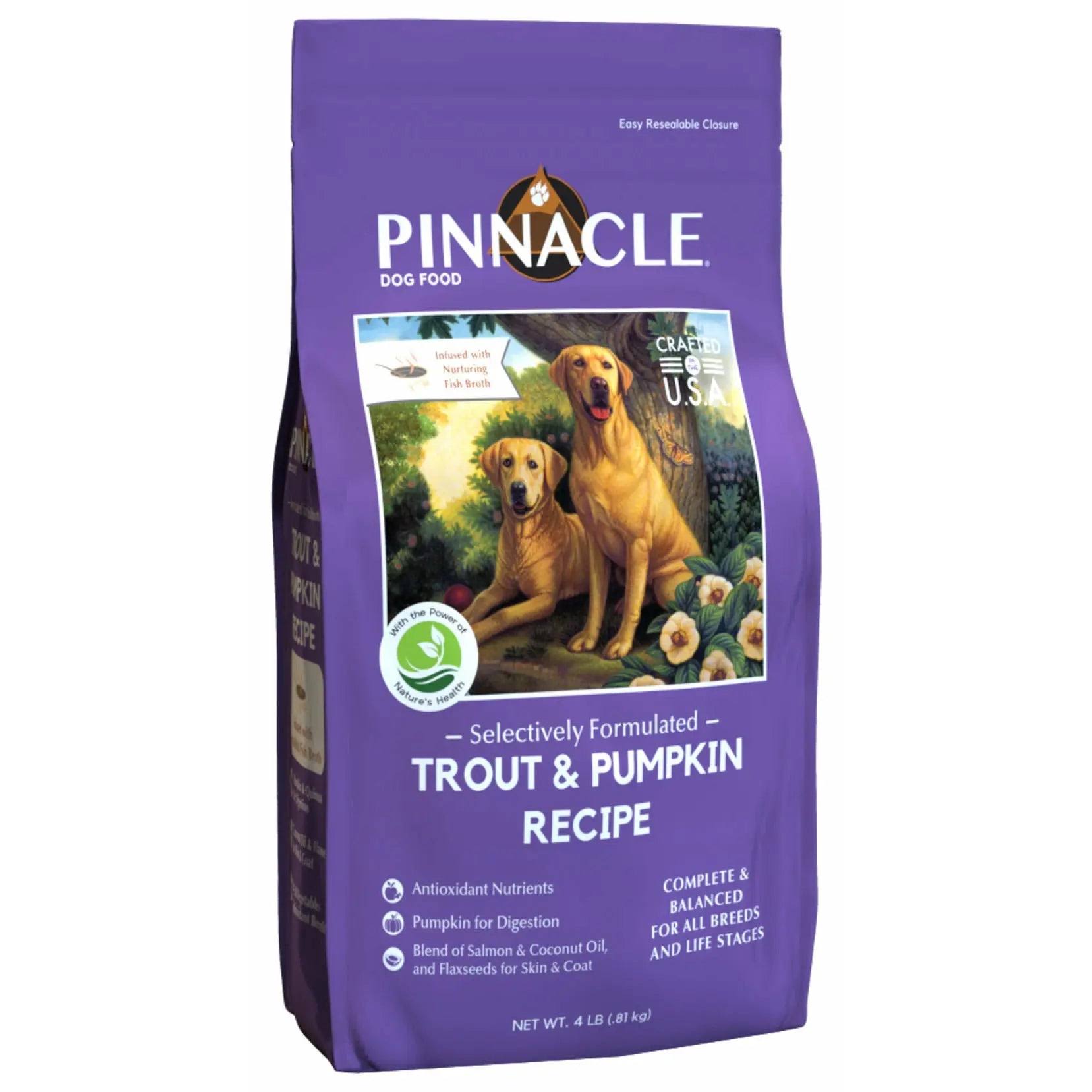 Pinnacle Trout & Pumpkin Dry Dog Food, 4-lb Bag