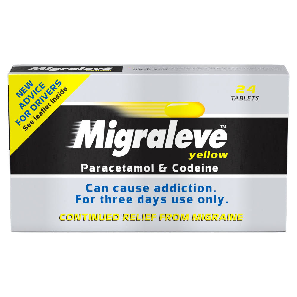 Migraleve Yellow Paracetamol and Codein - 24pk