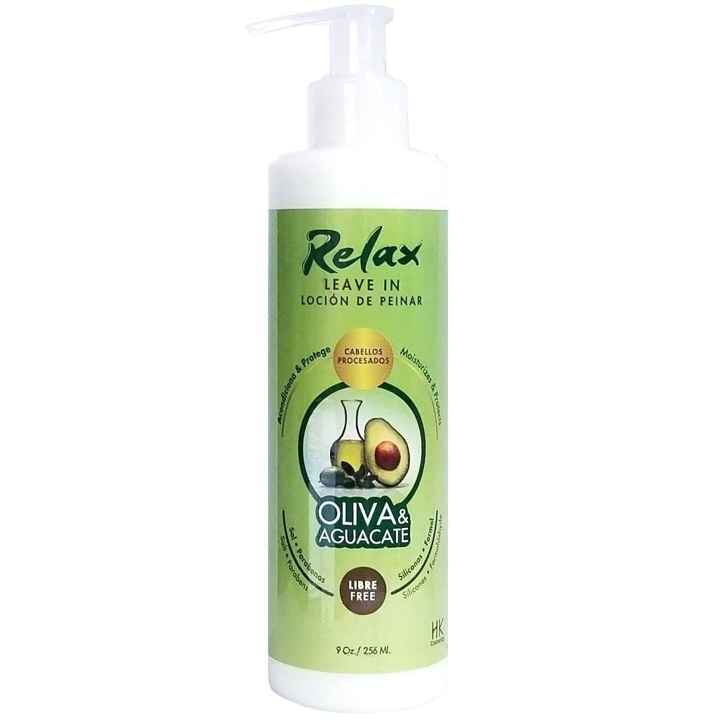 Relax Olive and Avocado Hair Leave-in For Processed Hair, Moisturises and ProtectsFree of Silicone, Formaldehyde, Salt and Parabens 9 fl. oz.