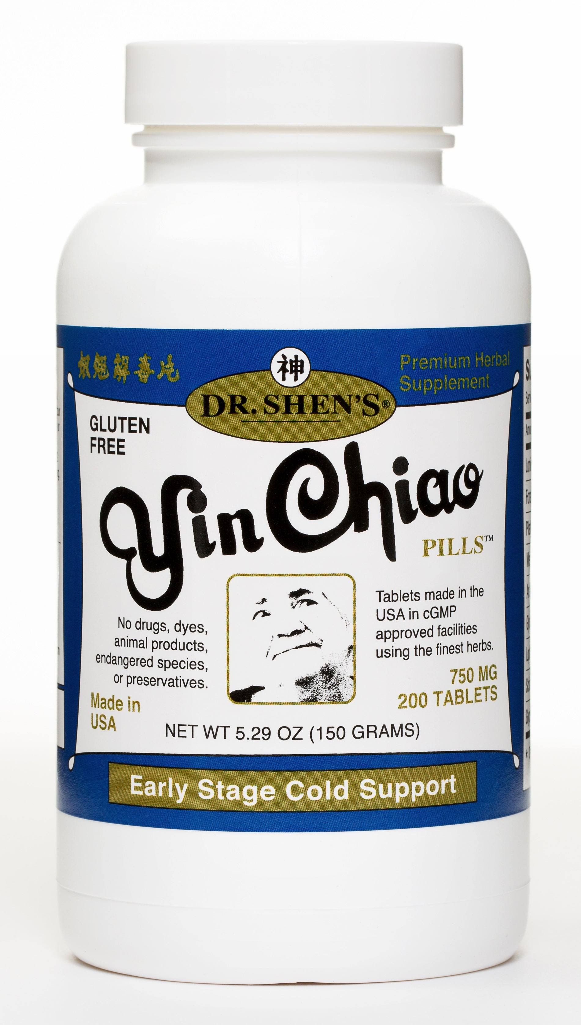Dr. Shen's Yin Chiao Pills 750mg Tablets - x200